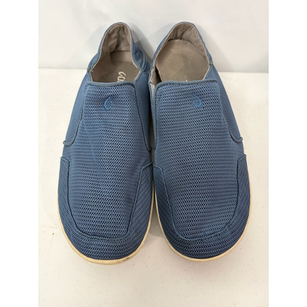 OluKai Nohea Mesh Mens Blue Slip On Loafer Shoes 10188-8CCC Size 10 Hawaii Light